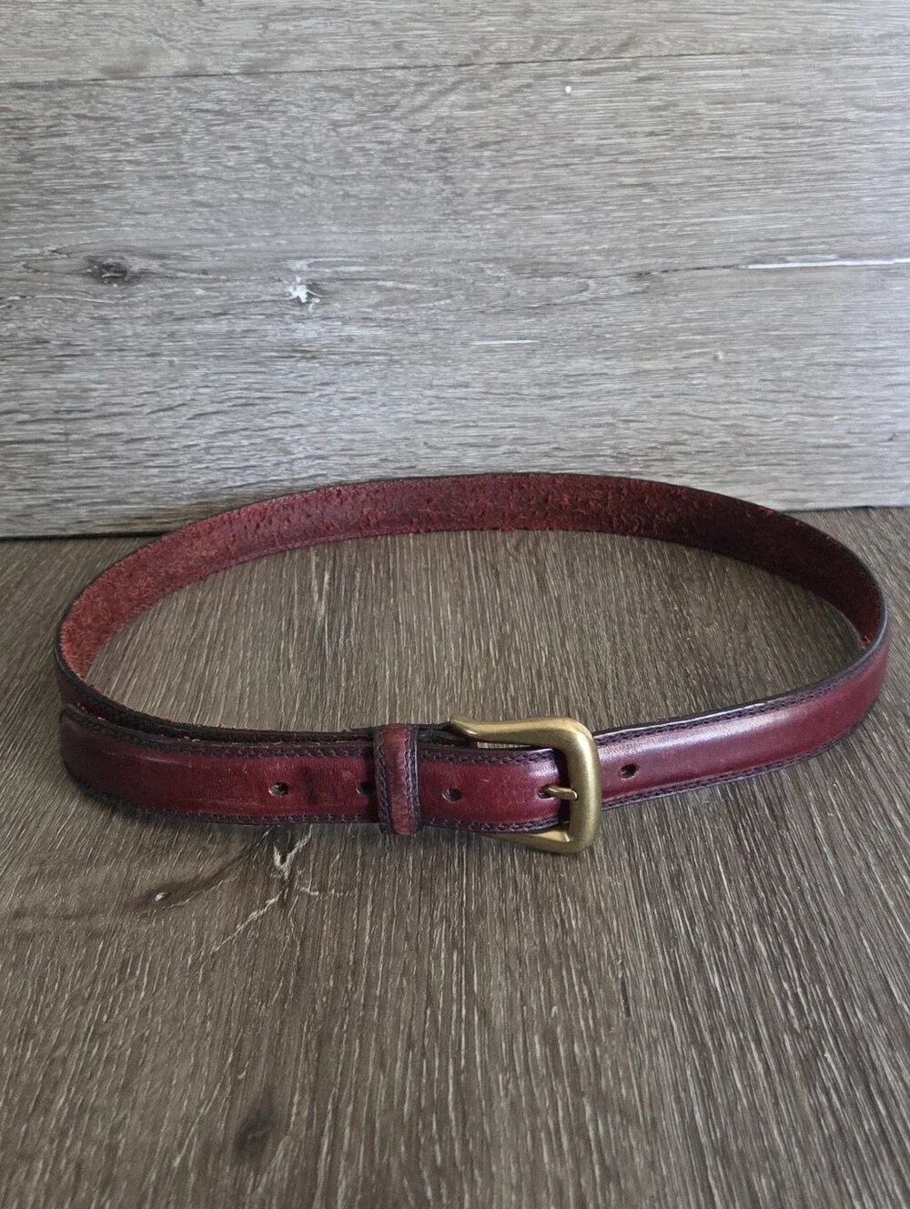 Canterbury Men's Leather Belt in Burgundy 38" Long